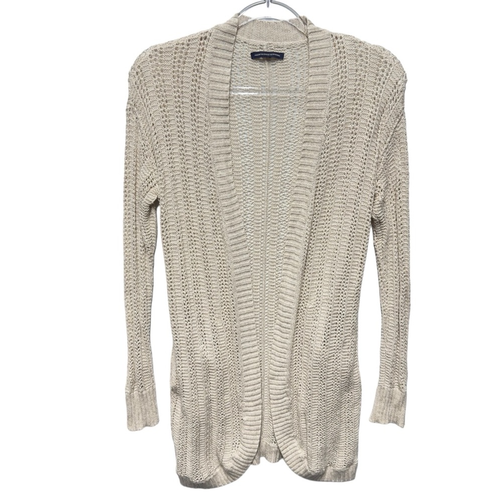 Pure Cotton Crochet Knit Duster Sweater Cardigan Longline Tunic Jacket Coat